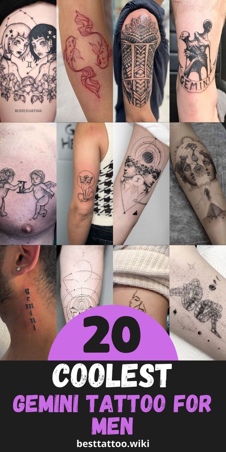 Looking for Gemini Male Tattoos? Get Inspired Here