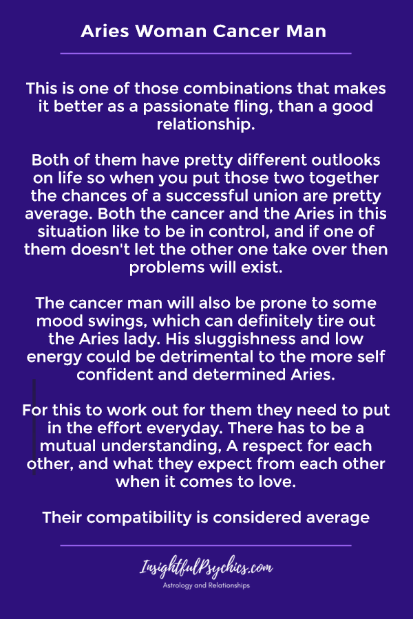 Cancer Man, Aries Woman: Will this Relationship Be Successful?