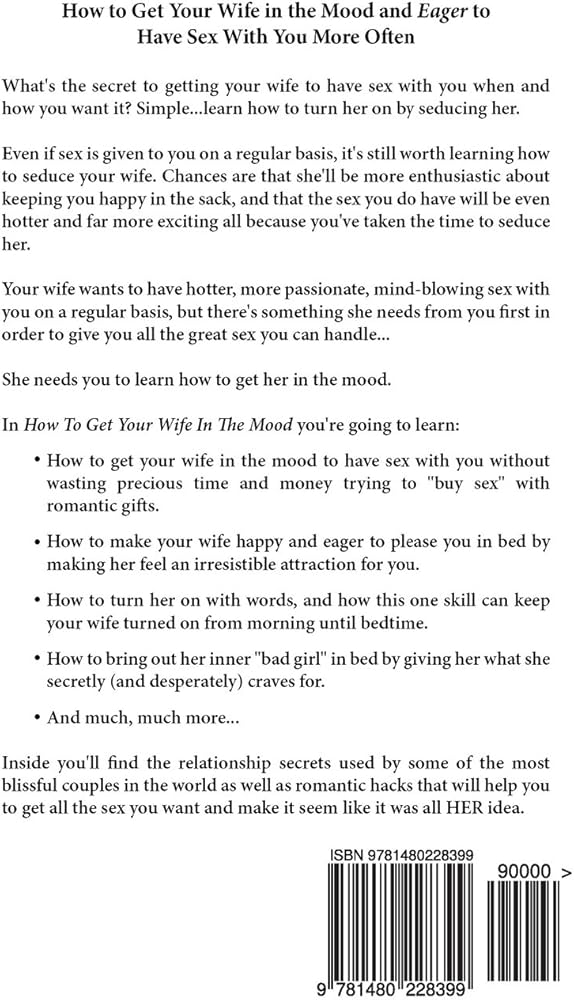 How to get my wife in the mood (Easy tips that really work for you)