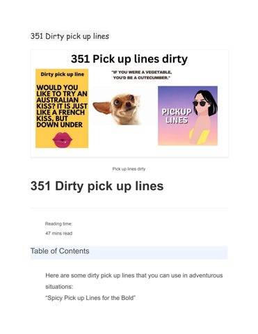 How to Use Dirty Pickup Lines: A Simple Guide for Smooth Talkers!