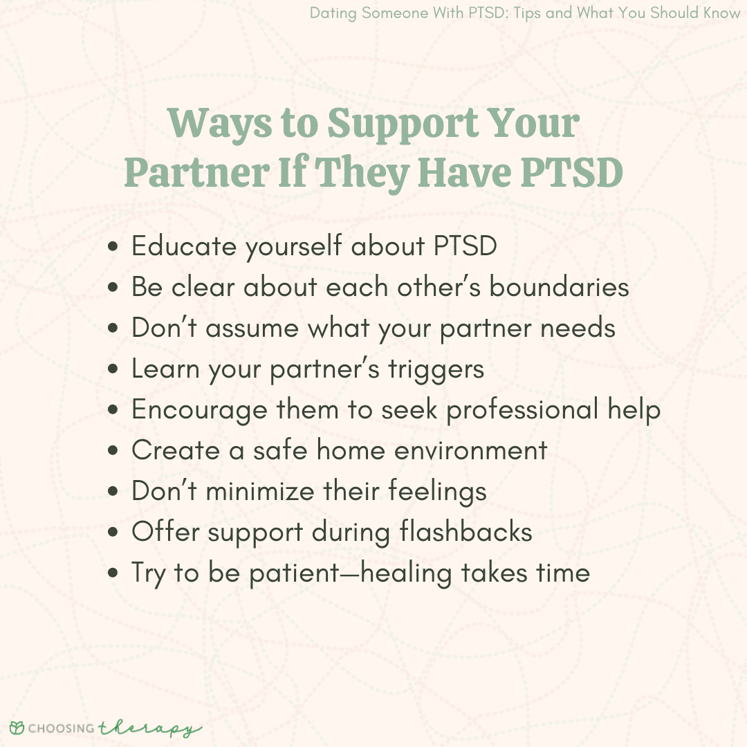 How to support a partner: understanding and managing dating with PTSD.