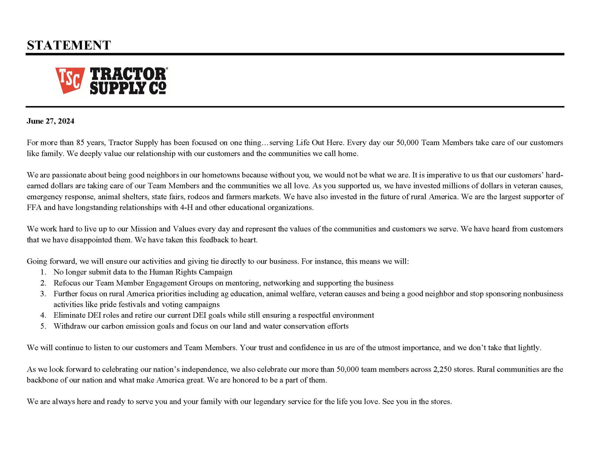 Tractor Supply Companys June 27 Update: Get the Latest News in Simple Terms Right Here.