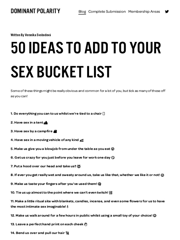 Sex Bucket List for Couples: How to Create a List That Will Heat Things Up