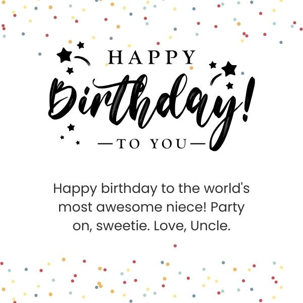 Birthday Wish for Niece from Uncle: Fun and Awesome Messages She Will Love