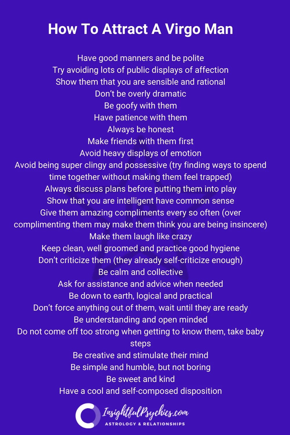 Wondering how do you attract a Virgo man? Understanding his specific needs is the absolute key.