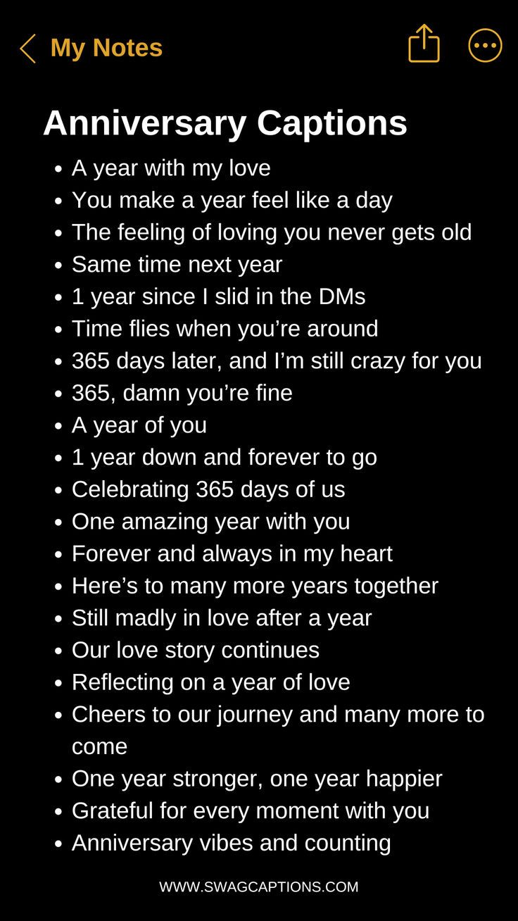 How to Write One Year Anniversary Captions, that your friends like and share.
