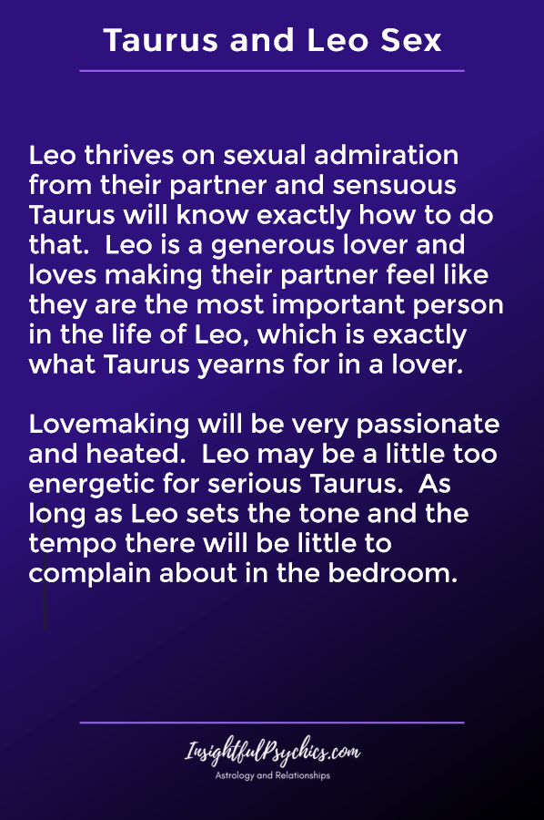 Taurus and Leo sex: Passion or problem in the stars?