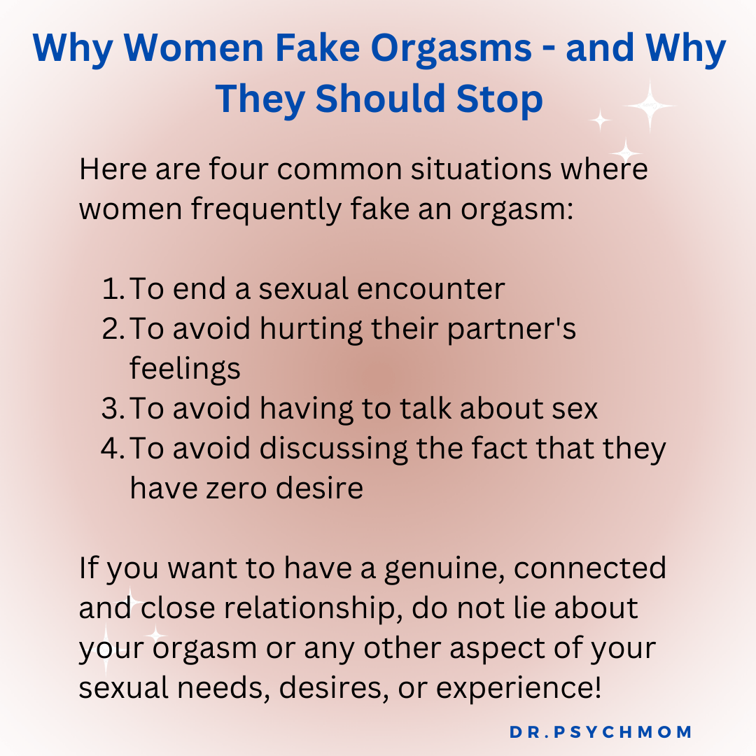Why do some people start faking sex? Understanding the most common reasons easily.