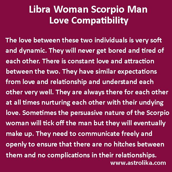 Libra Woman and a Scorpio Man: Are They Compatible in Love?