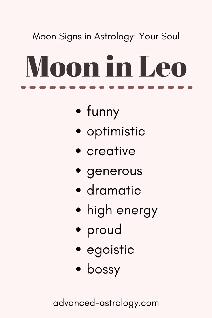 Moon Sign in Leo: Personality Traits, Love & More