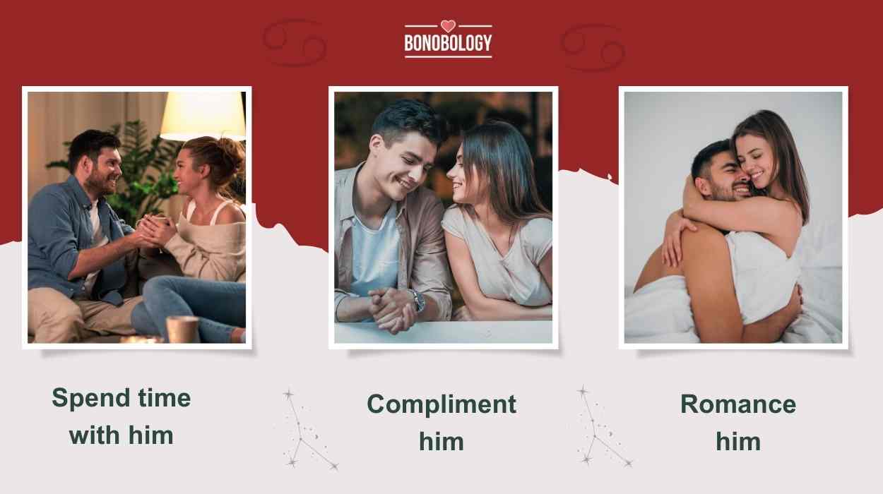 How do you make a moon in cancer male happy in love? Simple actions that show you care about his needs.