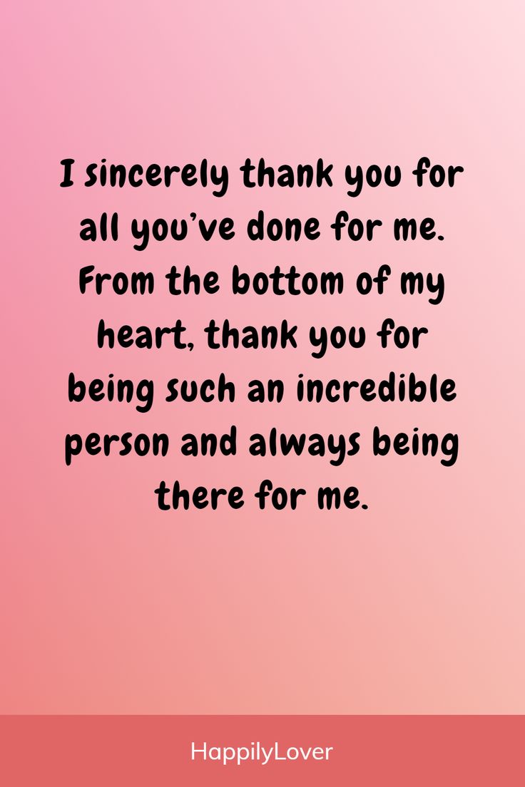 How to say thank you for my love sincerely always