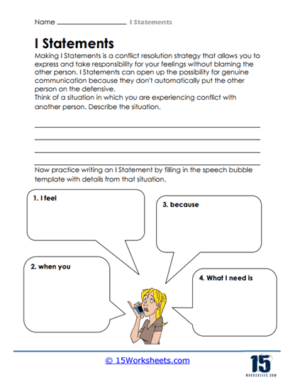 Why is an i statements worksheet a great tool for couples? (Learn to share feelings openly and resolve conflicts constructively together)