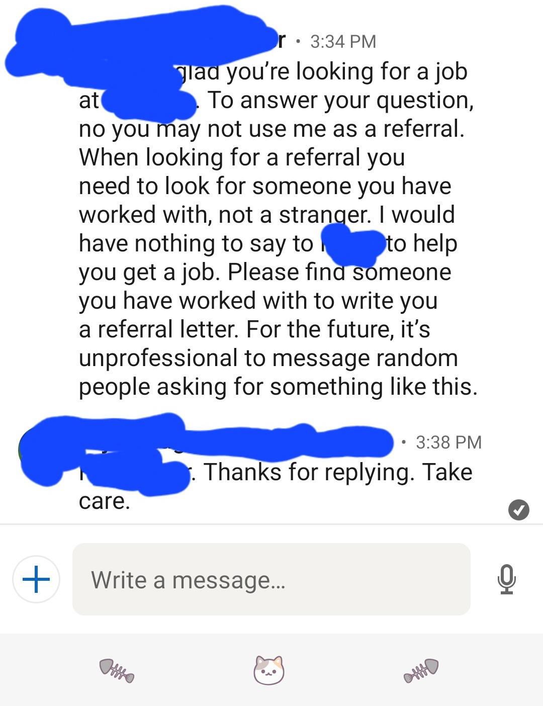 I feel bad asking for a referral multiple times, am I wrong?