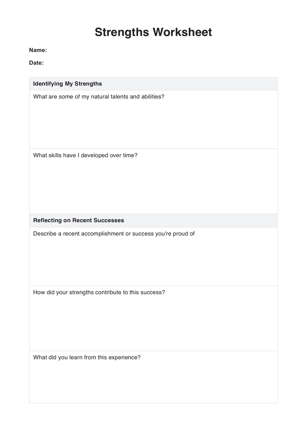 Where can you find the best identifying strengths worksheet (we have free, easy-to-use templates to get you started today)