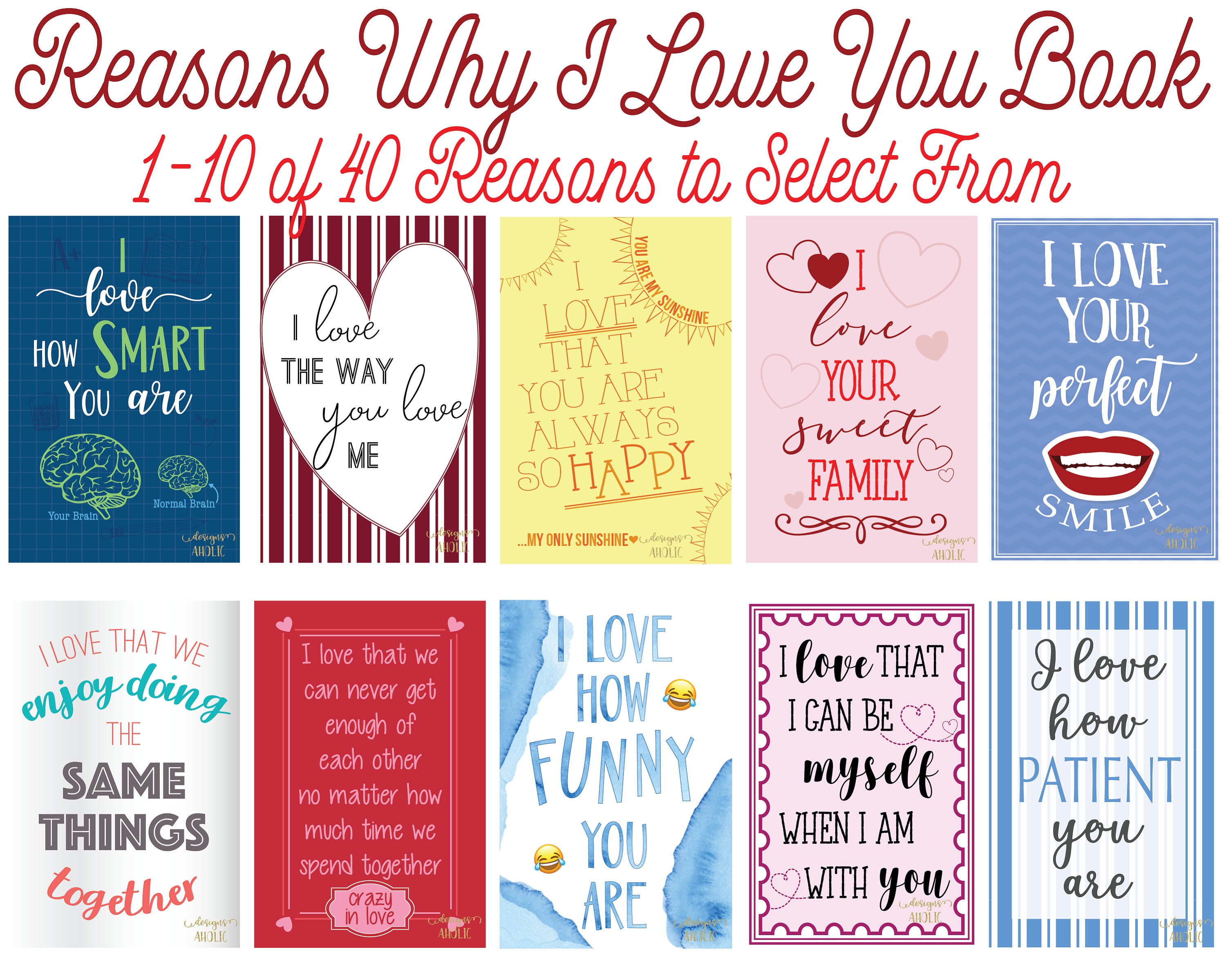 My List: 25 Reasons Why I Love You. Sweet and simple ways to show you care.