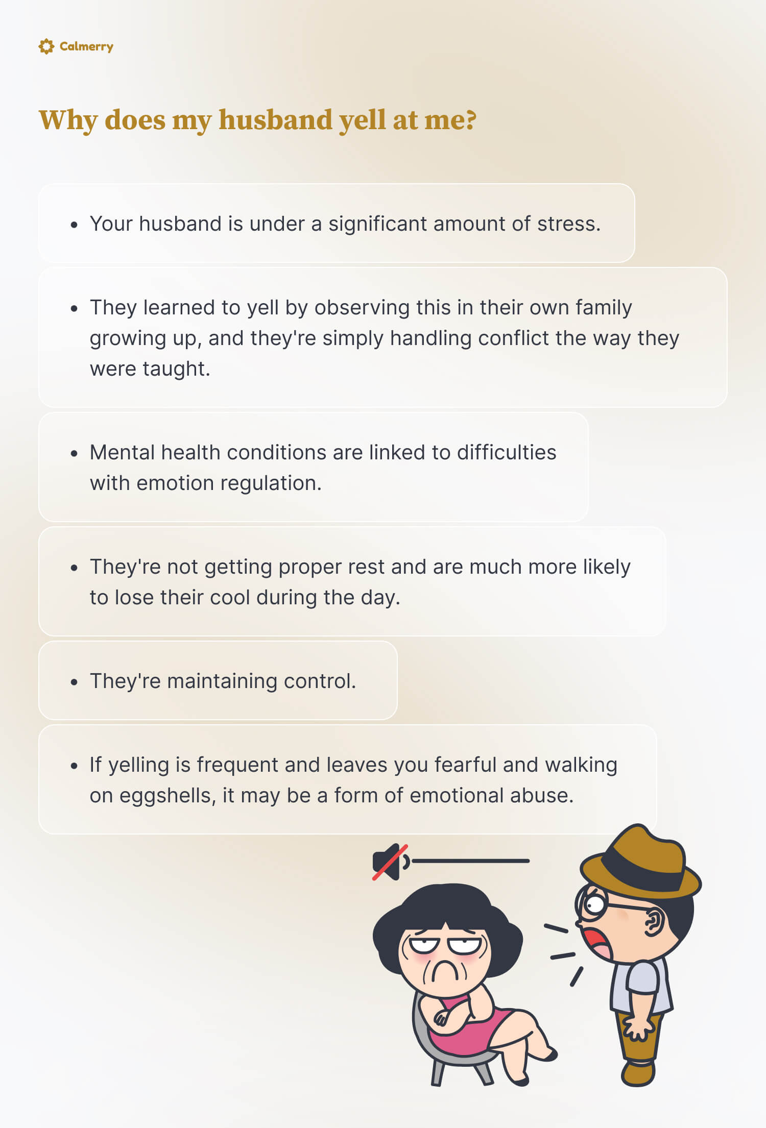 What to do if my husband is yelling at me? Simple ways to respond right away.