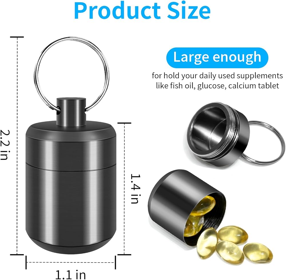 Silicone pill holder key chain: How does it work? Keeps your pills safe and easy to access on the go!