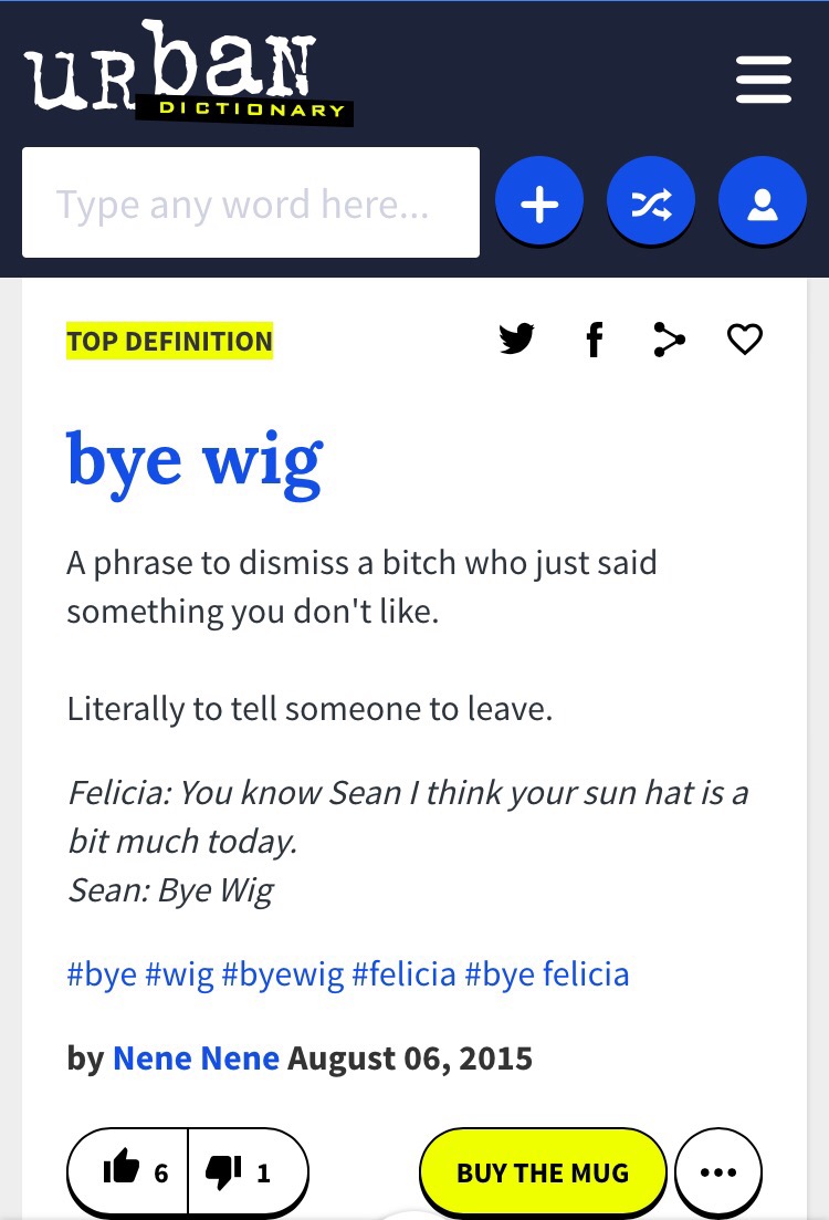 wig meaning urban dictionary find trending phrases right now
