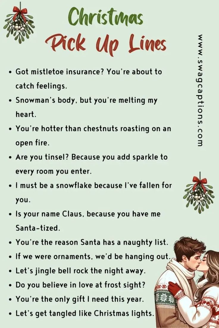 Sweet Christmas Themed Pick Up Lines Melt Hearts This Season (Perfect Lines For The Festive Mood)