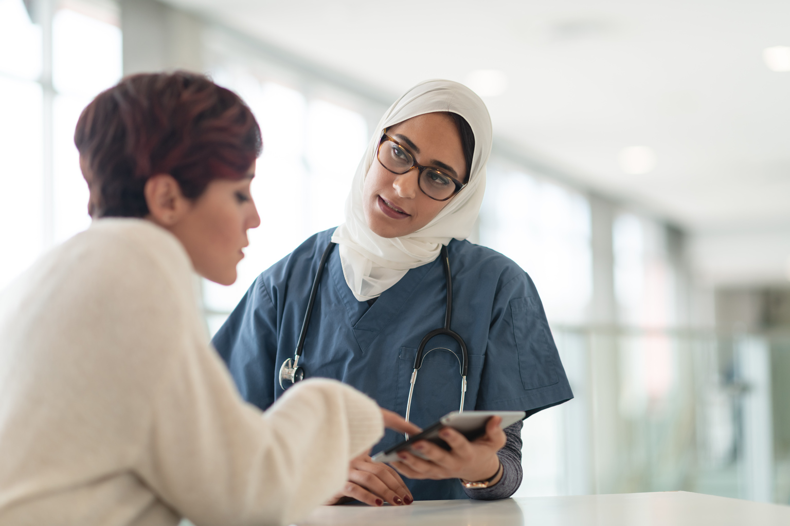 Plain language avoids medical jargon (clinic options instead of medical facilities)