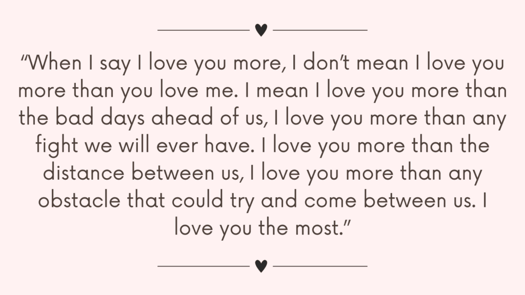 i love you more means when to use it in your relationship