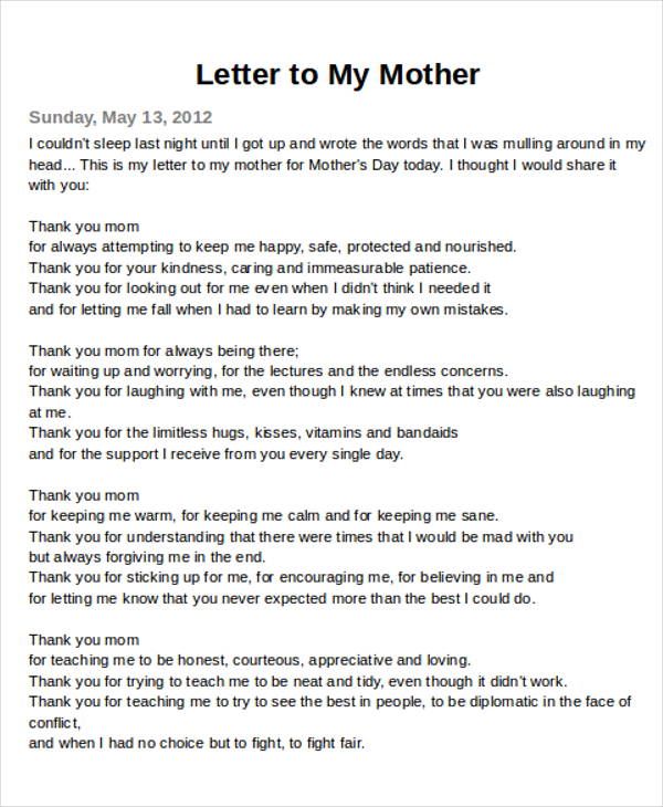 Mom appreciation letter writing ideas check out this heartfelt example
