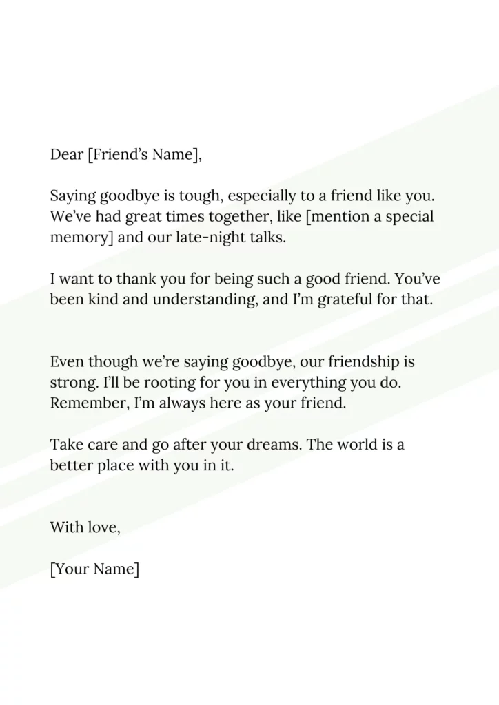 When Send Bye Bye Letter to Friend Find the Right Time Advice