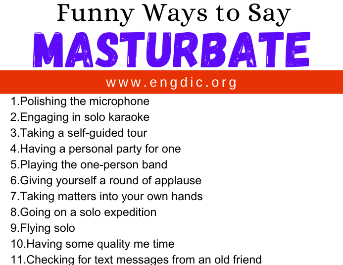 How to say funny terms for masturbating learn 3 cool phrases today