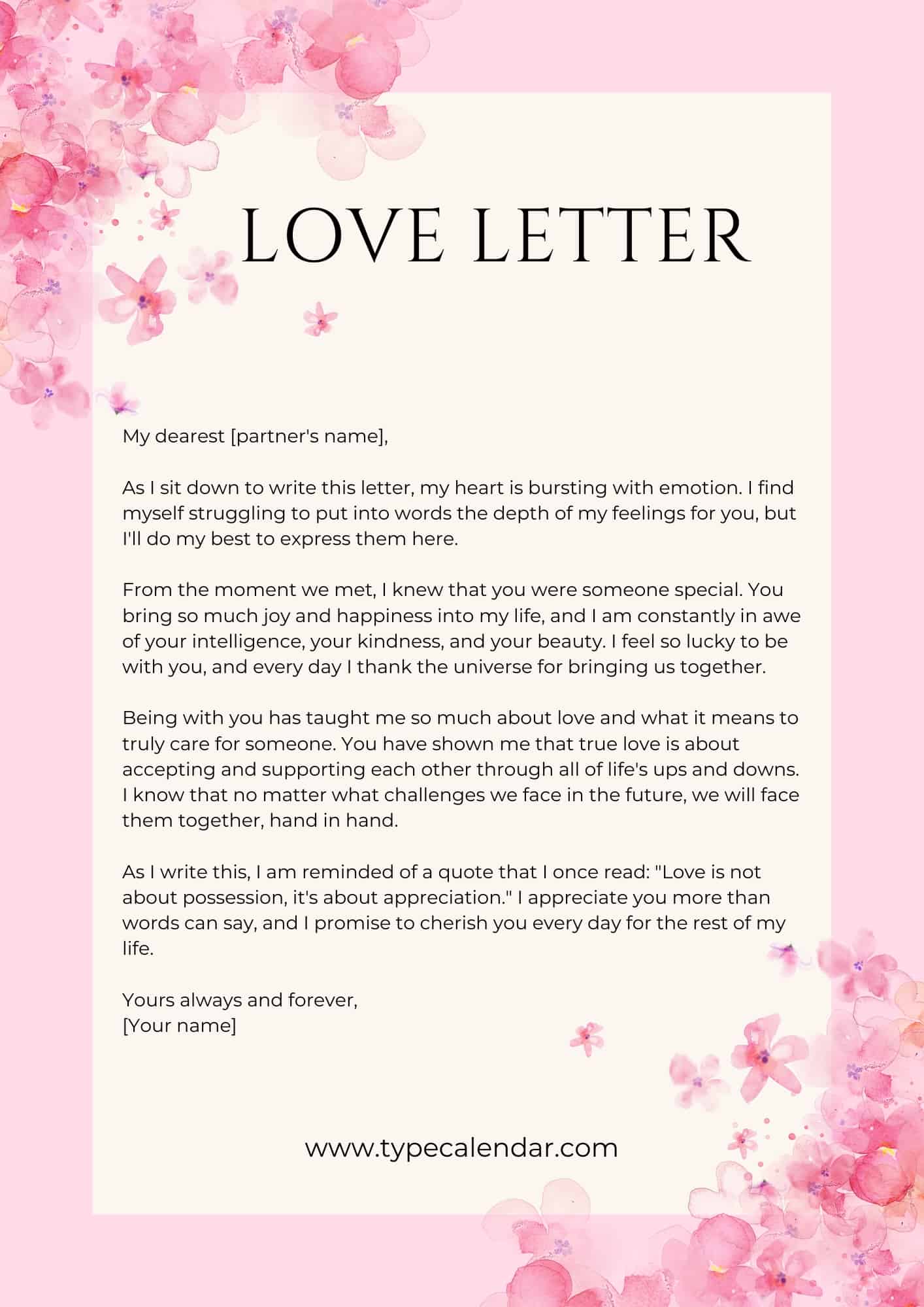 romantic valentines letter writing get a sample template here
