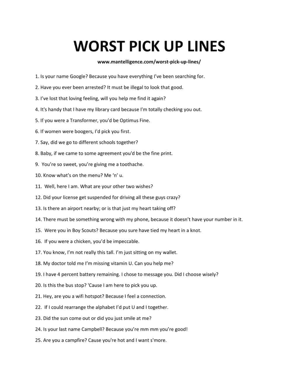 Bad Dirty Chat Up Lines Top 5 Worst Ones That Never Work