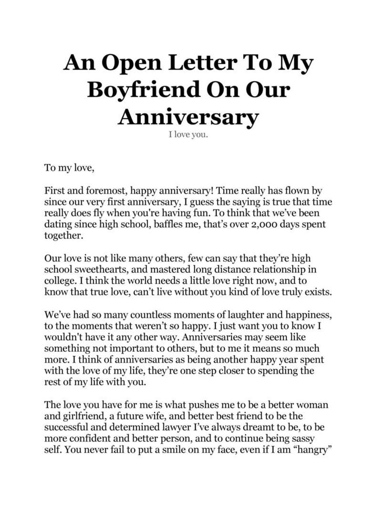Long Distance Anniversary Letter for Boyfriend Express Your Love Clearly