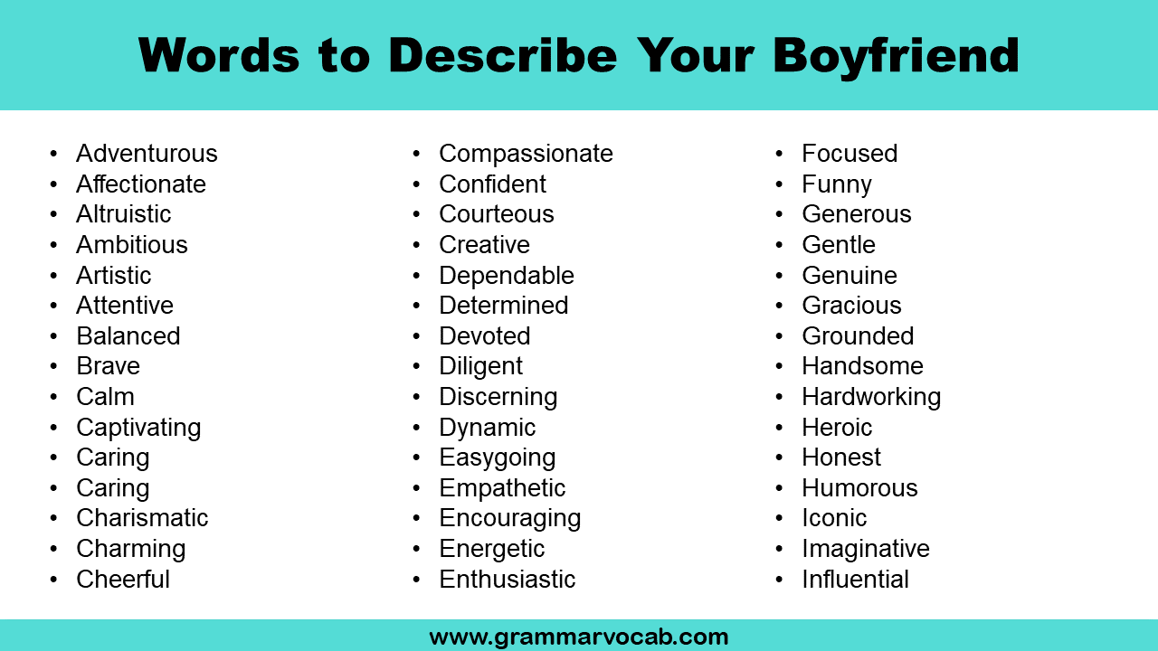 express love easy words to describe your boyfriend girlfriend-approved list